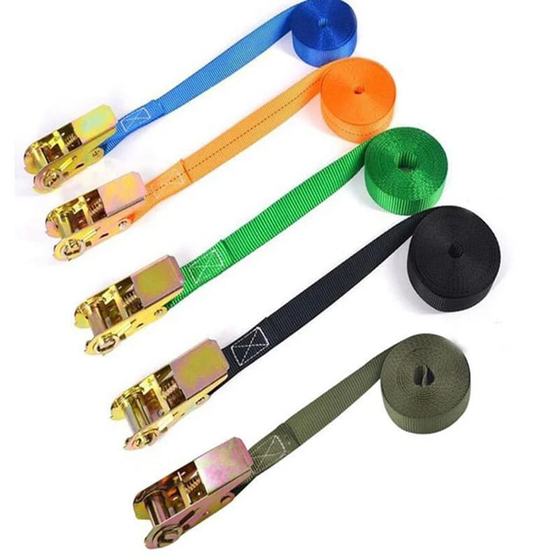 1 pz 3m X 2.5cm 800kg bagagli per Auto Cargo Polyster Tape Strap Bind Belt Auto Bundling Belt cricchetto Tie Down senza gancio