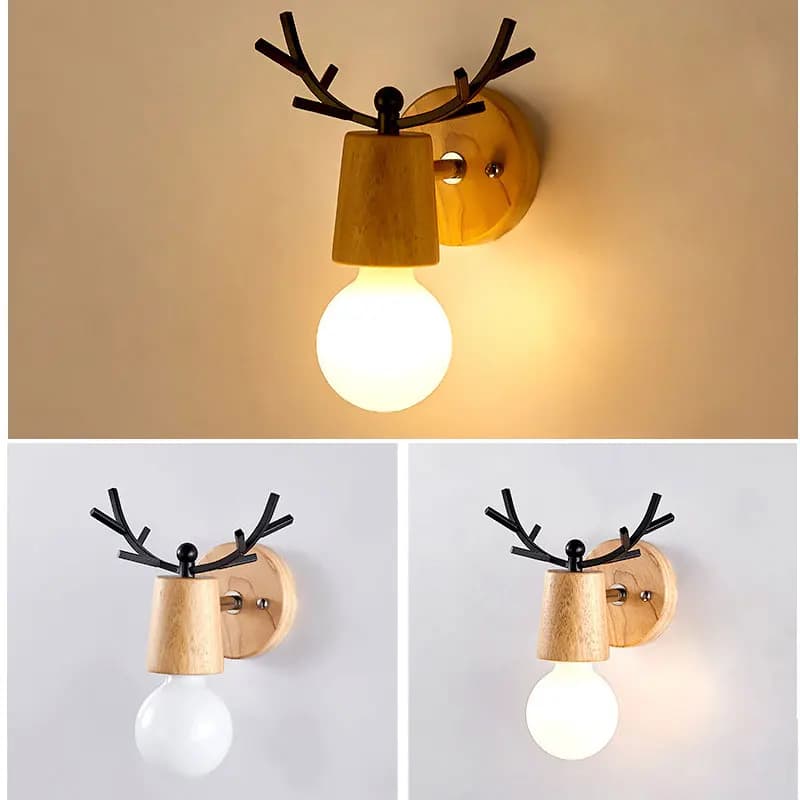 Lampada da parete in corna nordica cervo moderno applique da parete a Led applique da comodino per camera da letto per decorazioni per la casa lampada a specchio lampada industriale a soppalco