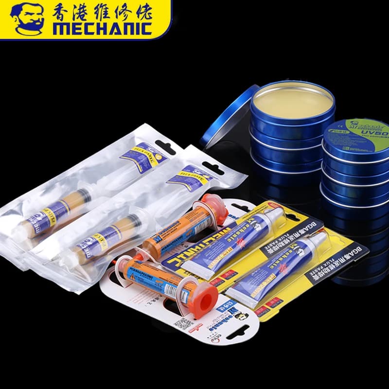 Meccanico non pulito BGA pasta per saldatura flusso di saldatura flussi di saldatura grasso per saldatura per strumenti di rilavorazione PCB SMD PGA BGA