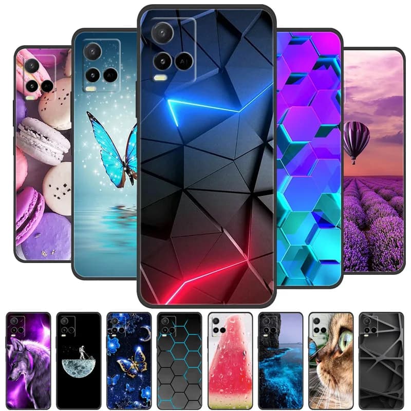 Per vivo Y21 Y21S Y33S Custodia Cover posteriore in silicone Custodia per telefono per vivo Y21 2021 Custodie per vivo Y33S Y21 s vivoY21S Fondo paraurti morbido