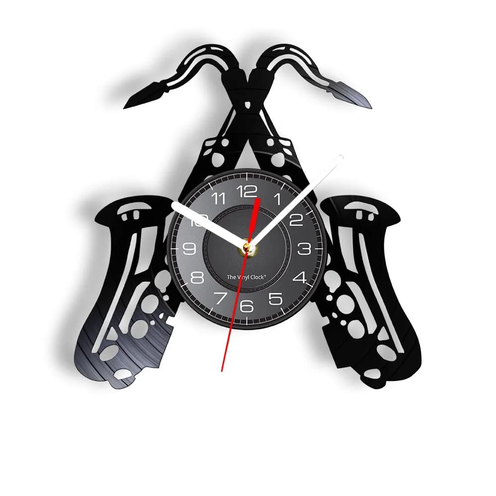Watch from Parete in Vinile a Forma di Sassofono Jazz, Exclusive Silent Watch to Continuo, Gift for Music Lovers