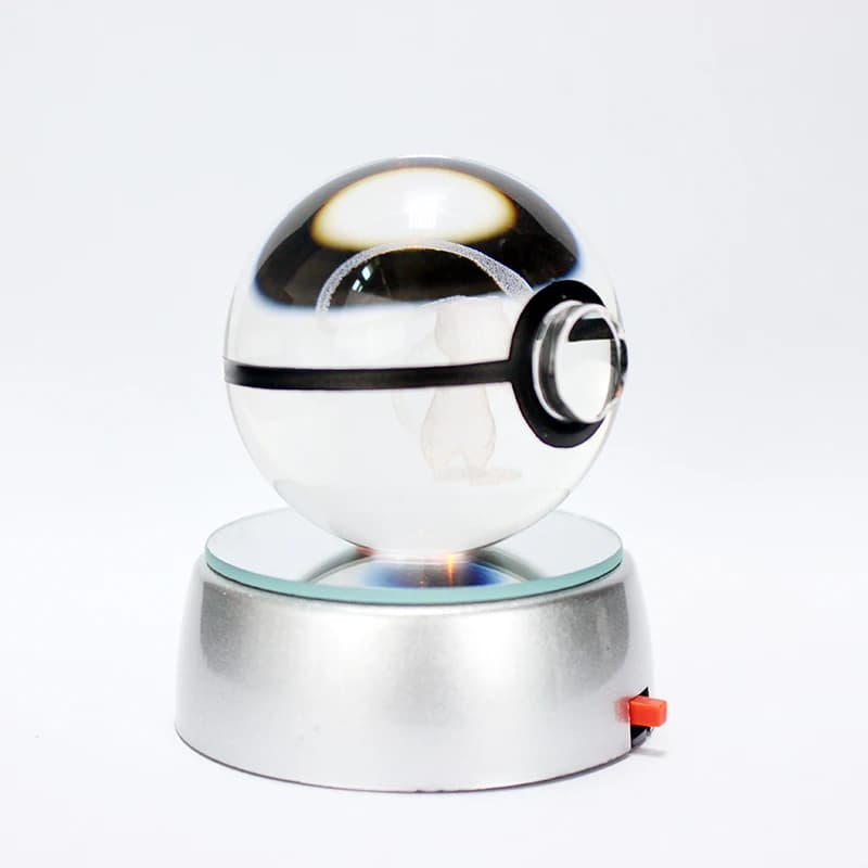 Nice 50mm crystal ball with 3D figure glass ball with laser engraving for baby birthday gifts