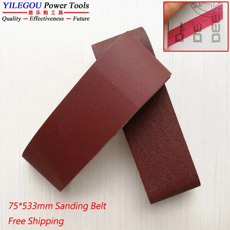 Abrasive tapes of 5 pieces 75 x 533 mm. 533 x 75 mm metal abrasive tape correction. 3" *21" abrasive screen for sanding machine PBS 75. P60-400 # .