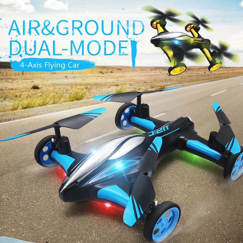 2.4G RC Drone Air-Ground Flying Car H23 Quadcopter con luce ritorno a una chiave telecomando droni modello elicottero migliori giocattoli