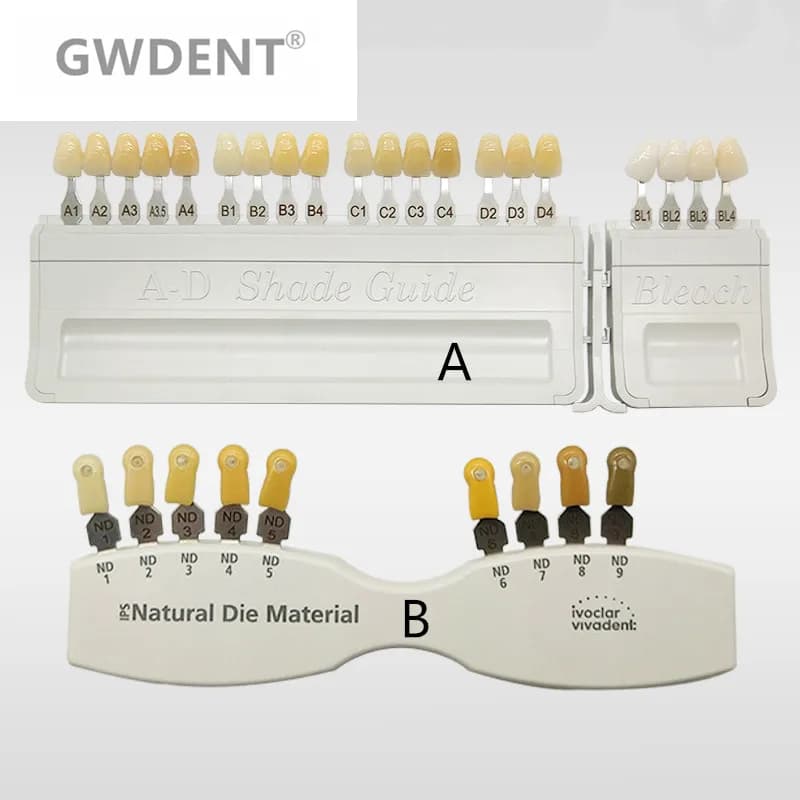 Ivoclar Vivadent Dental Teeth Shade Guide A-D 9/20 Colors Porcelain Tooth IPS Die Teeth Whitening Comparing Tooth guide