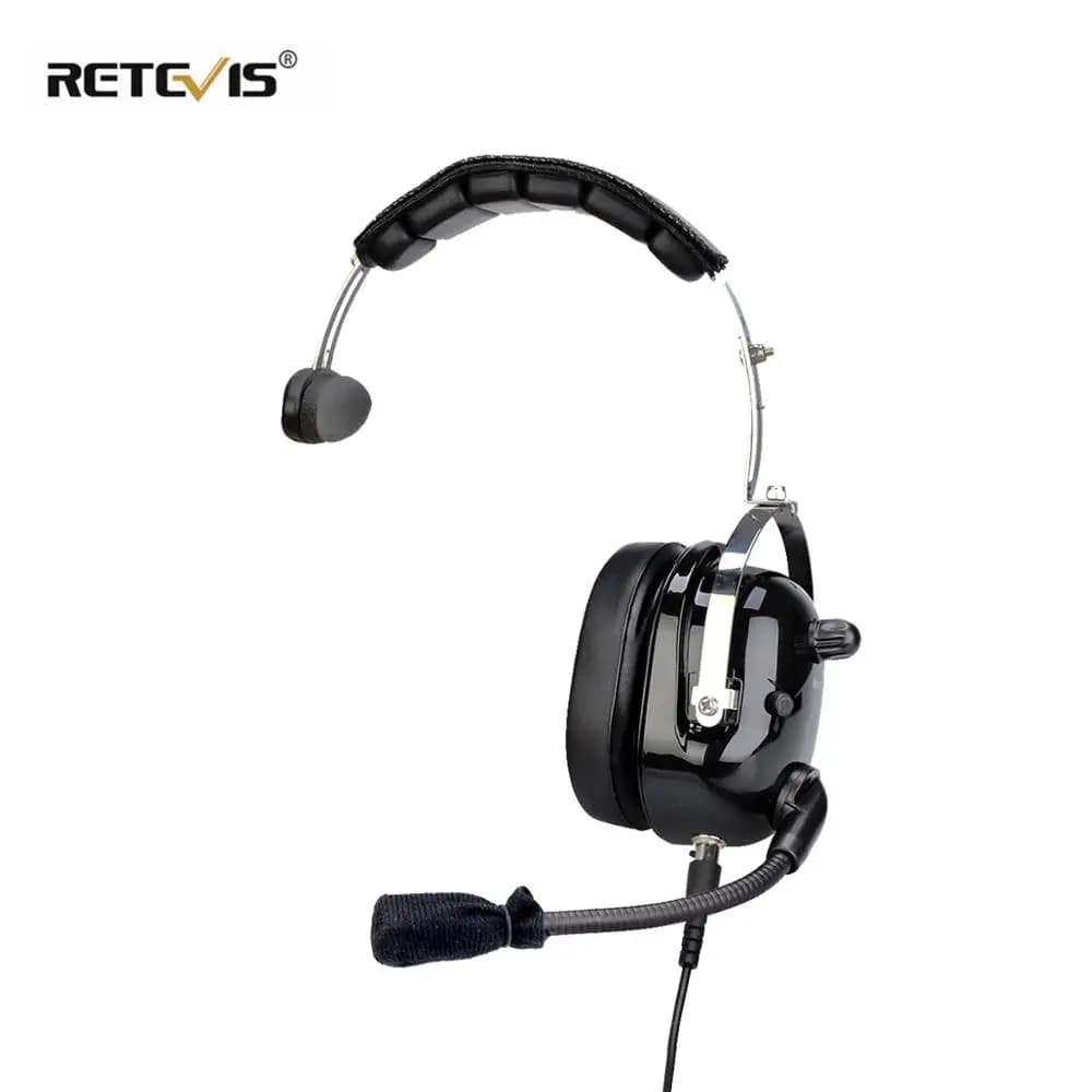 Retevis EHK005 Cuffie walkie-talkie 2 pin con cancellazione del rumore Cuffie singole Volume regolabile per Baofeng UV5R Quansheng UV K5