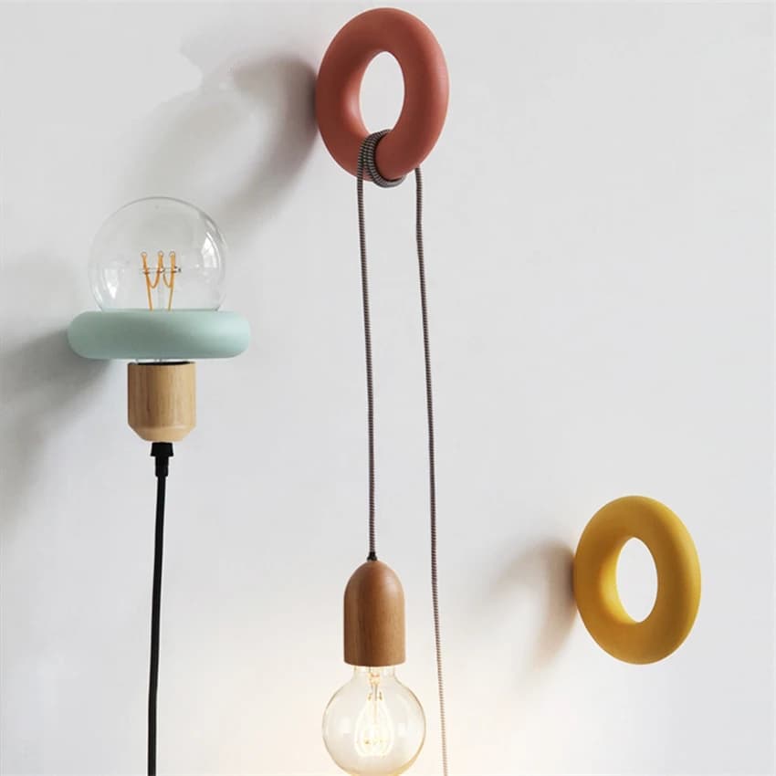 Lampade da parete a gabbia di ferro plug-in a vento industriale Soggiorno moderno Camera da letto Applique da parete segrete Luci Anello da appendere Apparecchi decorativi