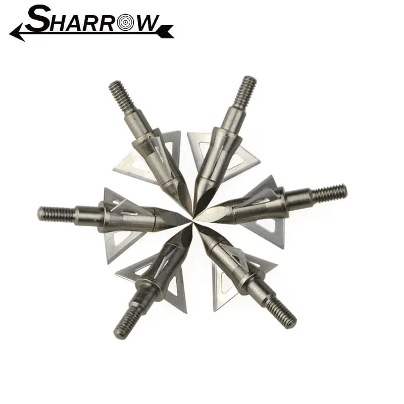 6/12pcs tiro con l'arco caccia Broadhead 3 lame 100Gr punta di freccia in acciaio punte di freccia tiro al bersaglio accessori arco e freccia