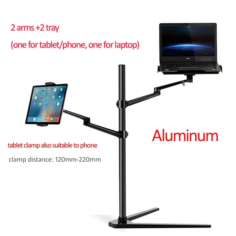 UP-80A supporto multifunzionale del pavimento del Computer 3 in1 di UP-8A per il Computer portatile/PC della compressa/altezza del supporto dello Smartphone/vassoio regolabile del Mouse di angolo