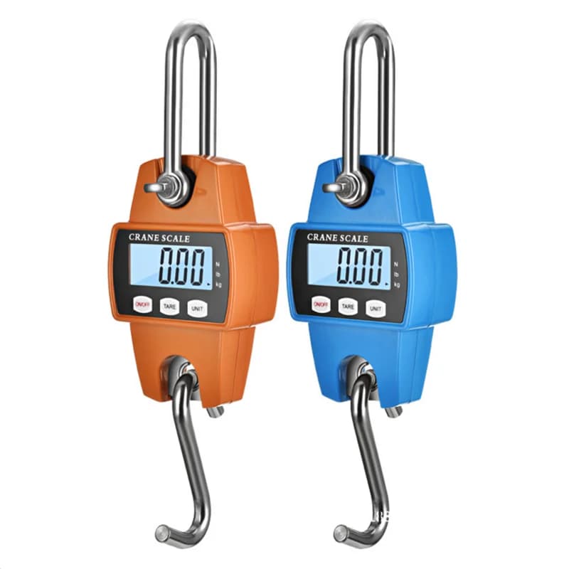 Bilancia per gru digitale 200kg 300kg 500kg Bilancia per bagagli LCD Bilancia per carichi pesanti con gancio per appendere Strumento di pesatura portatile in acciaio inossidabile