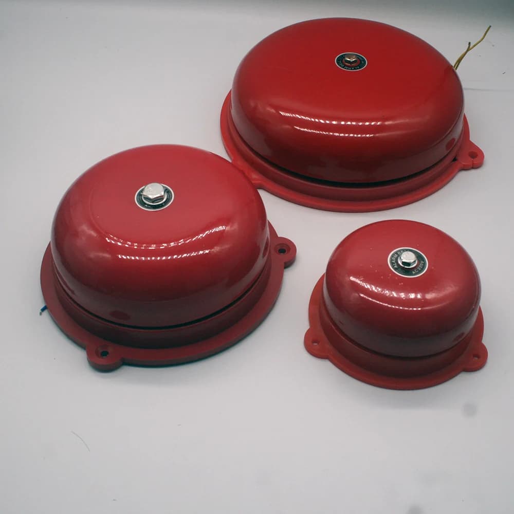 Campanello elettrico tradizionale con controllo antincendio ROSSO 4/6/8 pollici AC 220V Campanello di allarme DB alto Campanello per porta di alta qualità Campanello per fabbrica scolastica