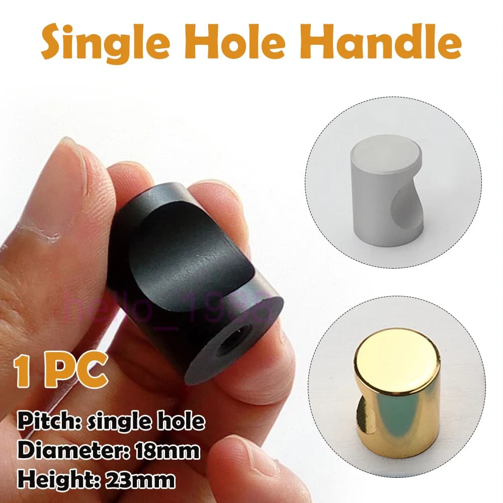 Maniglie per porte rotonde a foro singolo Manopole Spazio Armadio in alluminio Manopola per cassetti Maniglia per mobili Hardware