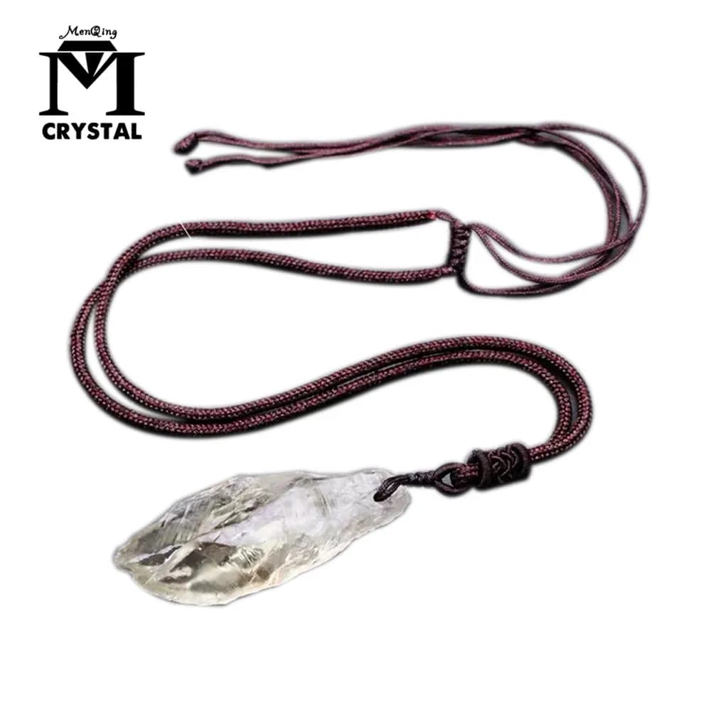 Natural Stone Green Crystal Ornament Healing Quartz Gemstone Ornament Decoration Original Stone Specimens Pendulum Ornament