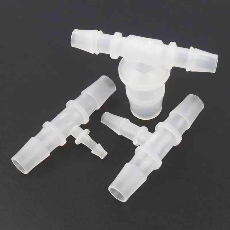 5 pz/lotto 8 10mm a 4-20mm PP riduzione dei connettori a t giunti per tubi di aerazione acquario serbatoio pompa aria aeratore connettori per tubi