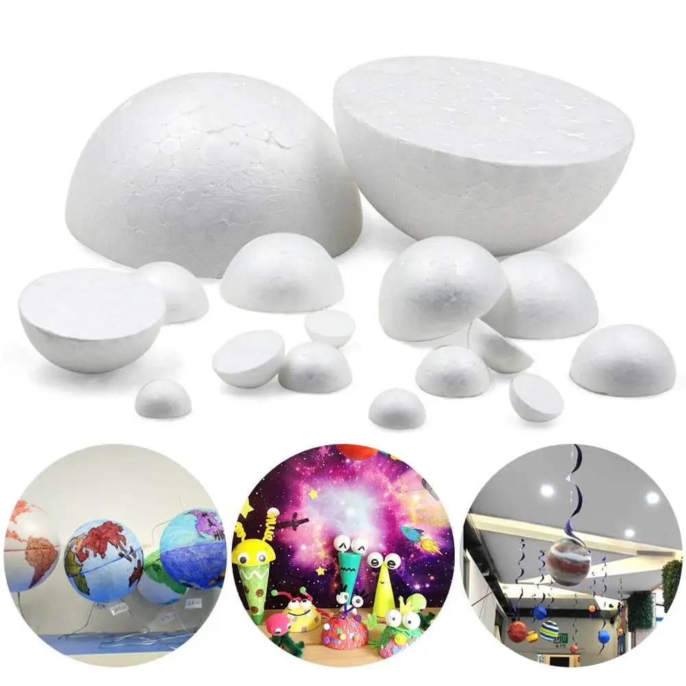 NATALE polystyrene polystyrene foam half ball hemisphere accessory DIY handmade for decorations for DIY parties all sizes