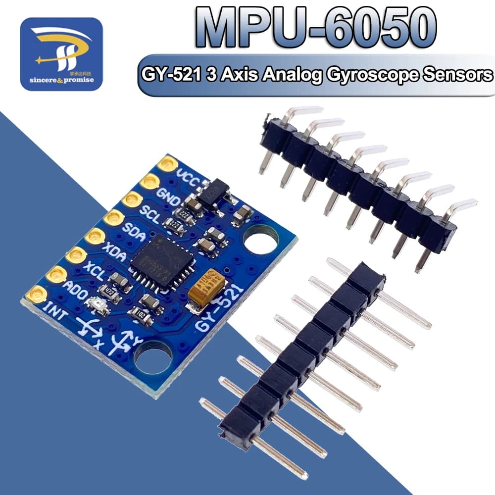 1Set IIC I2C MPU-6050 MPU6050 3 assi analogico giroscopio sensori + modulo accelerometro per Arduino con pin 3-5V DC