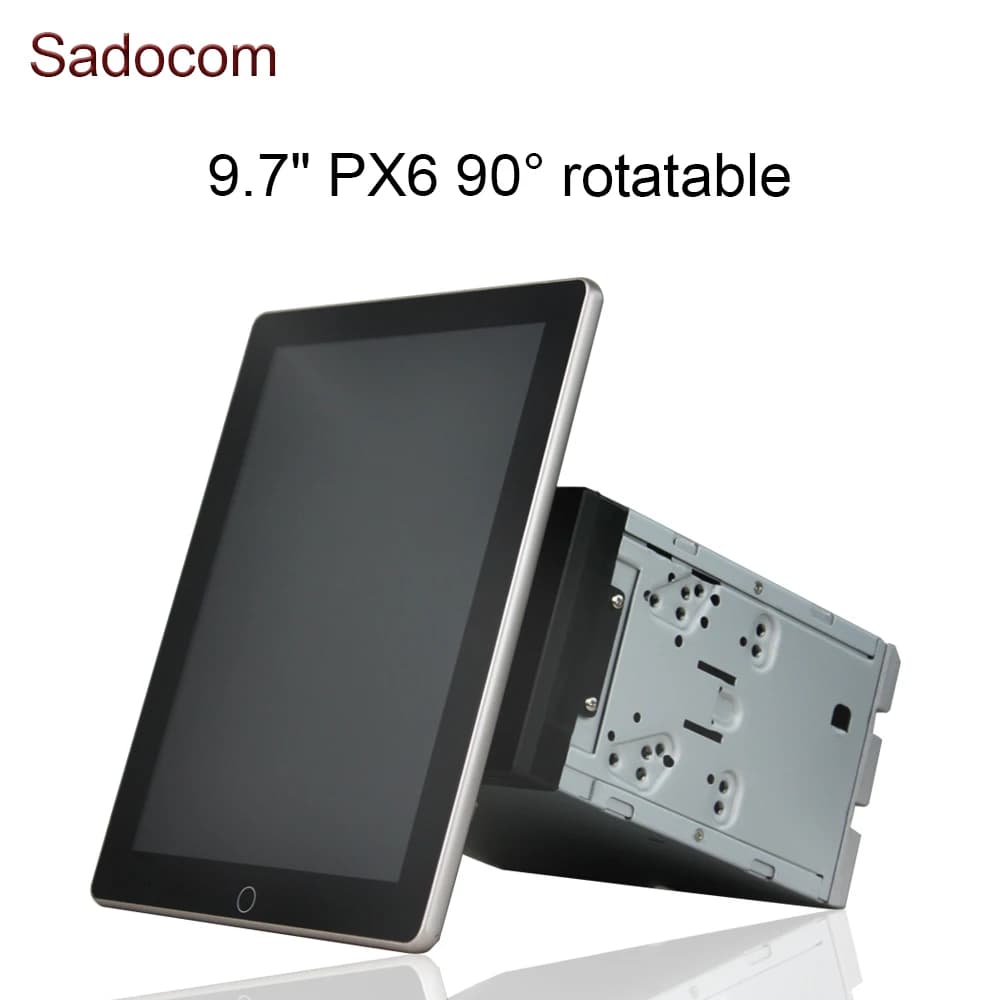 90 rotazione automatica 9.7 PX6 IPS 2 Din Android 9.0 4GB 64GB lettore DVD per auto GPS mappa RDS Radio wifi Bluetooth per universale