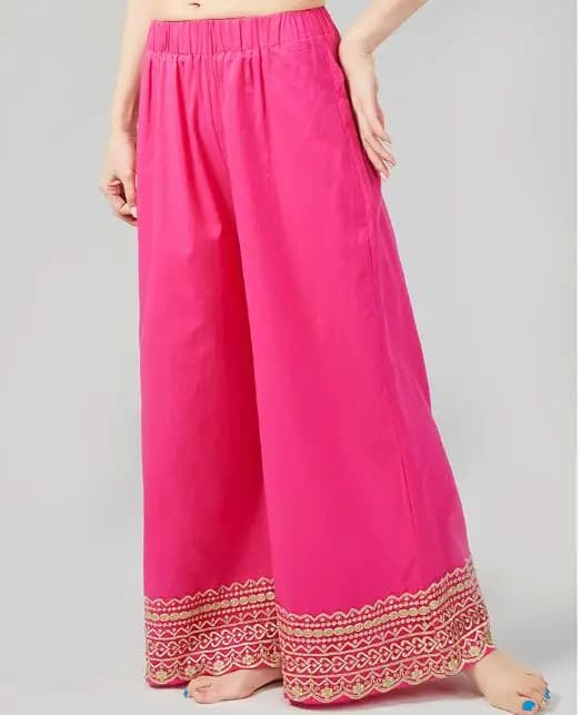 Indian Women Wide Leg Pants Spring Long Trouser Dance Embroidery Nepal Loose