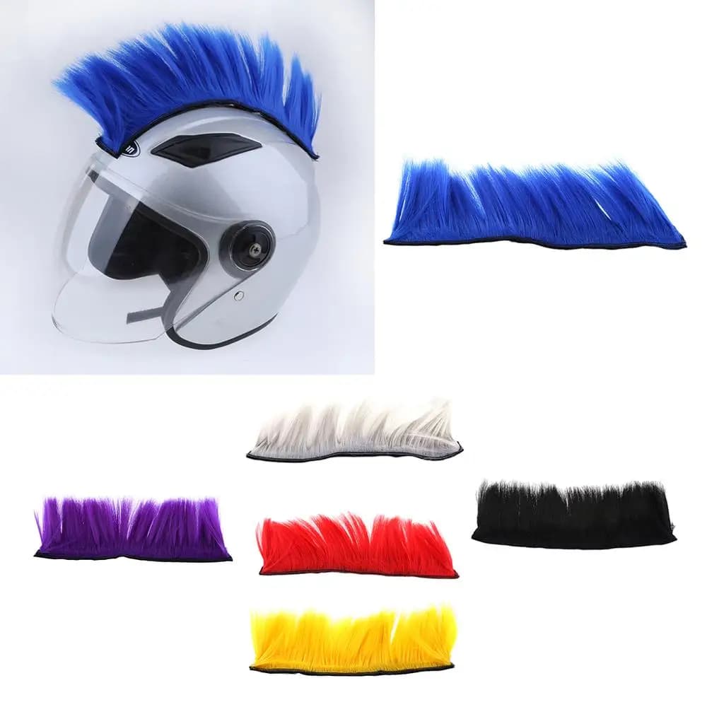 Casco moto Mohawk parrucca 6 colori casco fai da te corna di capelli spugna per autolavaggio EVA per il lavaggio del vetro della finestra dell'auto della bici del motociclo
