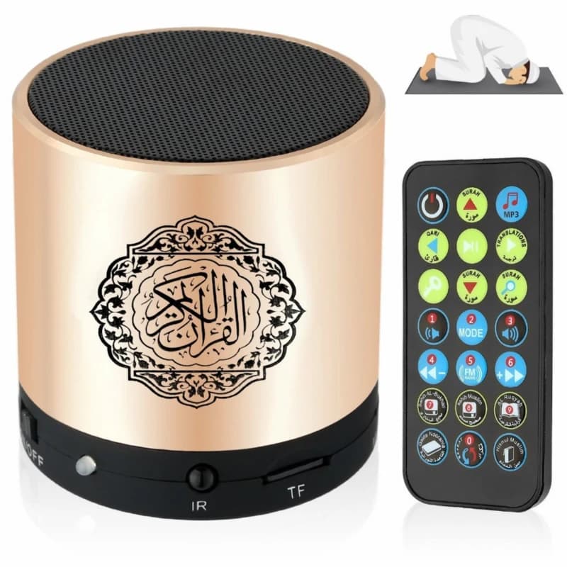 Altoparlante Bluetooth Corano Corano Recitatore Altoparlanti musulmani Supporto 8GB FM MP3 TF Card Radiocomando 15 lingue di traslazione