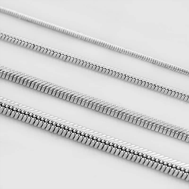 Dropshipping High Quality Stainless Steel Square Snake Chain Necklace For Men Women Jewelry Chain Gifts