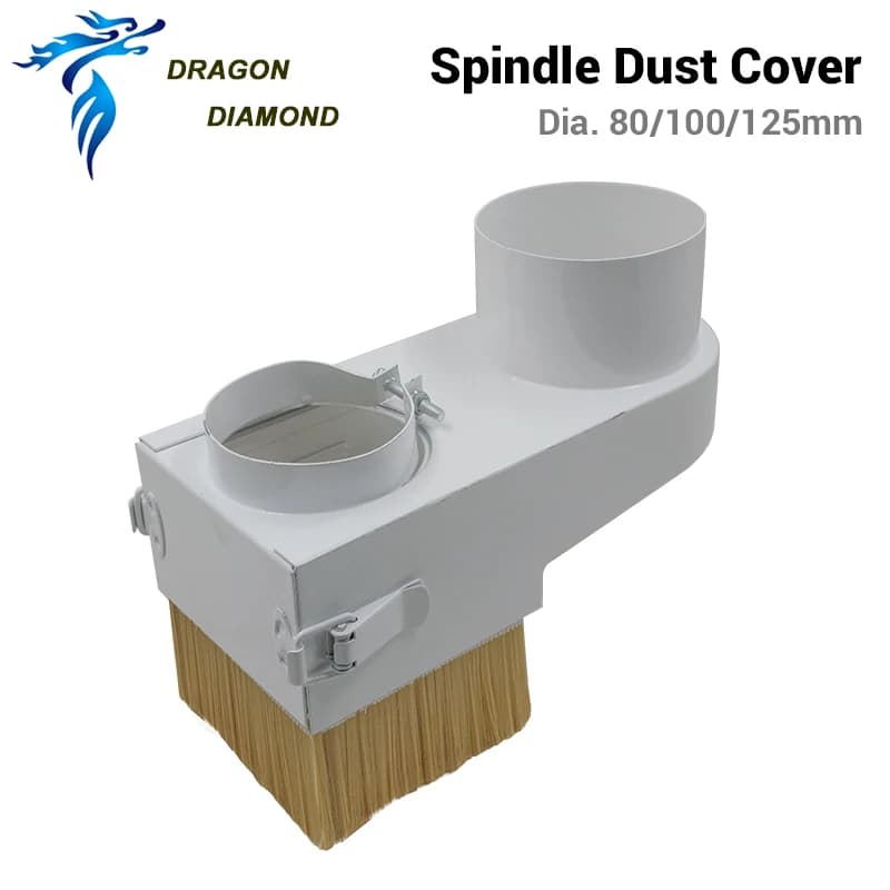 Spazzola per copertura scarpa antipolvere mandrino per diametro mandrino router CNC. Fresatrice per router CNC per aspirapolvere da 80 -125 mm