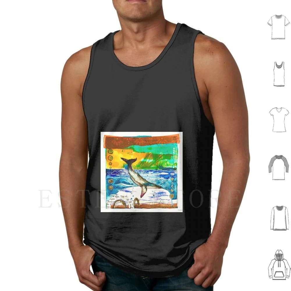 Whale! Tank Tops Vest Sleeveless Scottish Artist Whale Ocean Life Save Our Seas Humpback Threatened Species