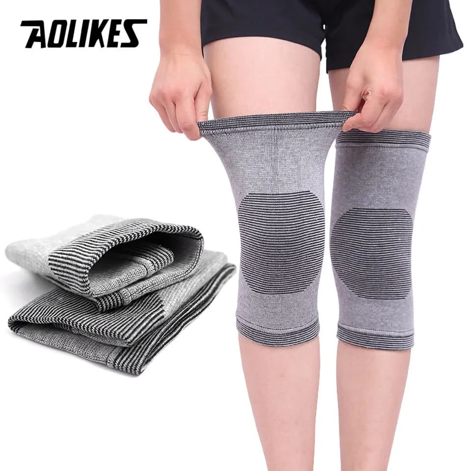 AOLIKES 1Pair Ginocchiere Elastiche Supporto per Ginocchio Tutore Gamba Artrite Lesioni PALESTRA Manica Fasciatura Elastica Supporto per Caviglia