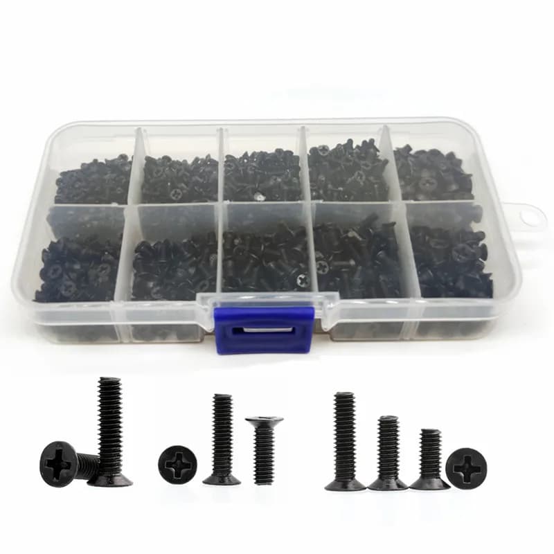 500 Pz KM Vite M2 M2.5 M3 Viti Phillips a testa piatta Viti per notebook portatile Set Kit per computer piccola vite