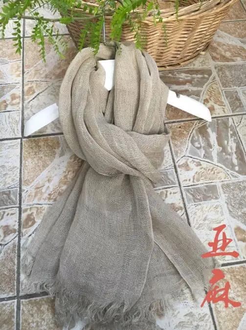 100% lino Naturale di Colore Donna/Uomo Estate Grande Sciarpa del Hijab Foulard Scialli di Grandi Dimensioni Con Nappe Delle Donne Sciarpe