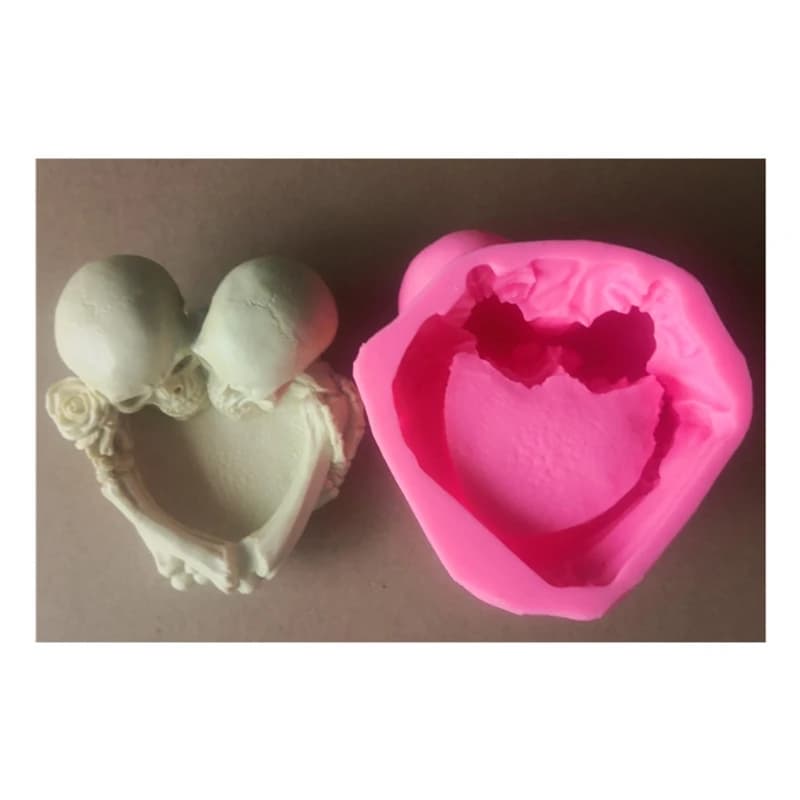 Coppia posacenere teschio stampo in resina sottobicchiere stampo in Silicone posacenere fai da te vaso di fiori resina arte rombo stampo in resina epossidica