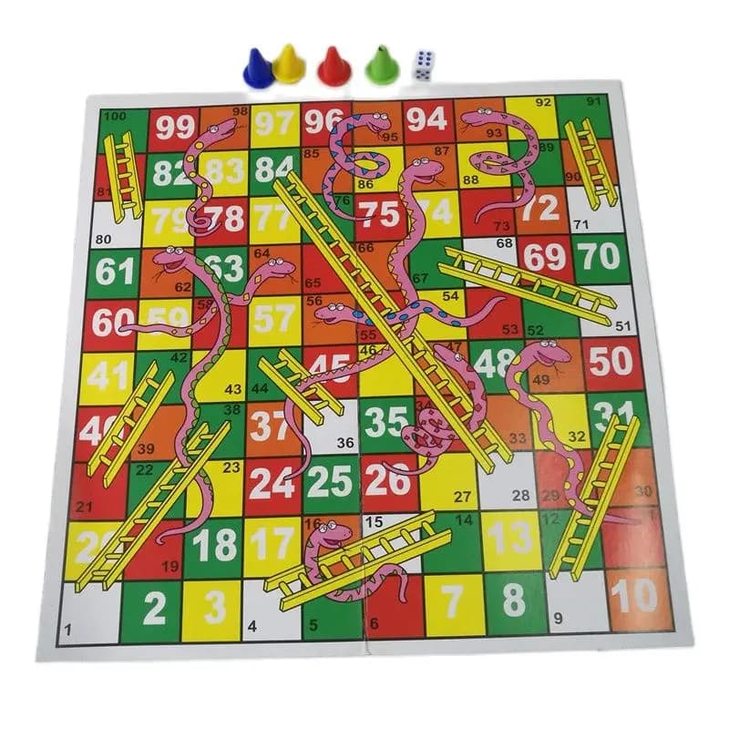 28CM Divertenti Giochi per feste in famiglia Scaletta per serpenti Set di scacchi di volo Gioco da tavolo portatile in carta Giocattoli per bambini Bambini
