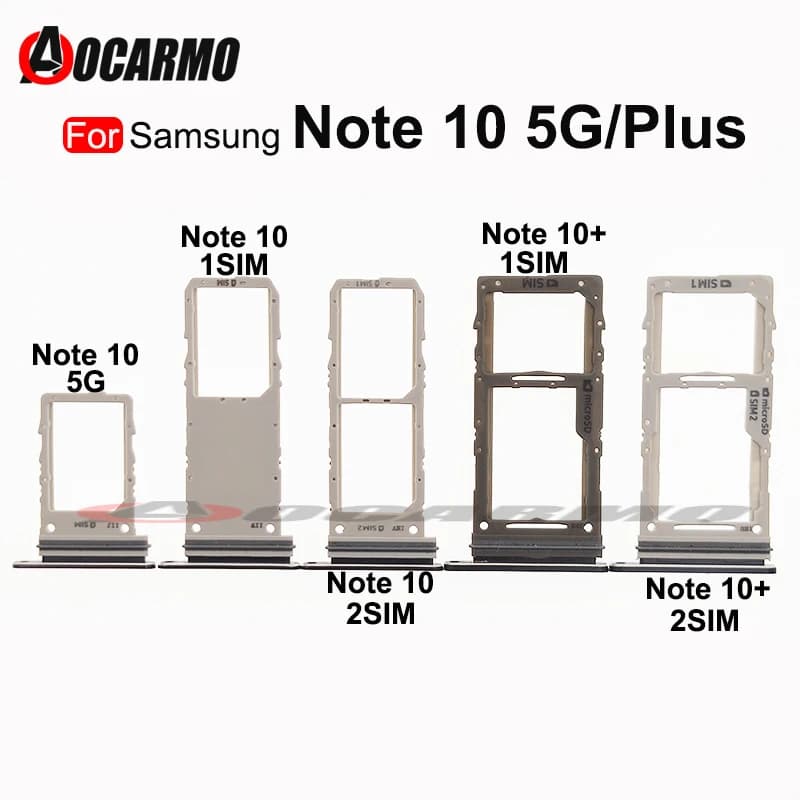 Adattatore Micro SD per supporto lettore vassoio slot per presa scheda SIM per Samsung Galaxy Note 10 Plus 5G 10+ N970 N975 Sostituzione vassoio SIM