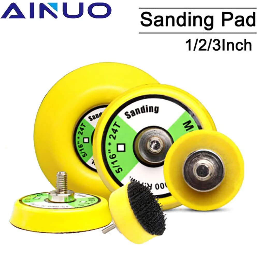 1"2"3" Back-up Sanding Pad Sander Backing Plate Hook Loop Sanding Discs M6 Thread Polishing & Grinding Abrasive Power Tools