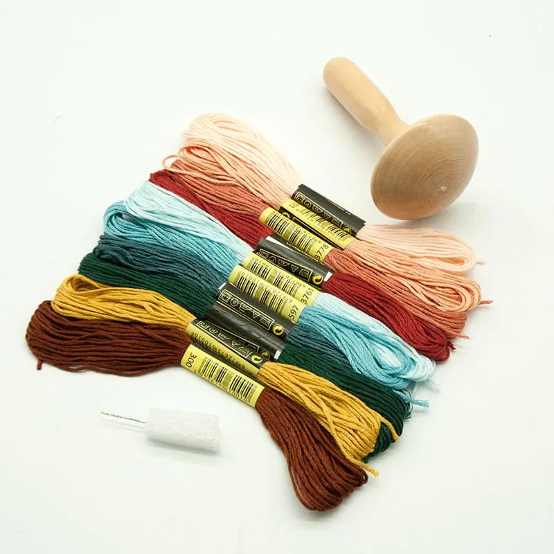 Darning Supplies Kit Wood Darning Mushroom Darning Needle Sewing Thread Darning Egg for Adults & Kids DIY, Handicraft Sewing