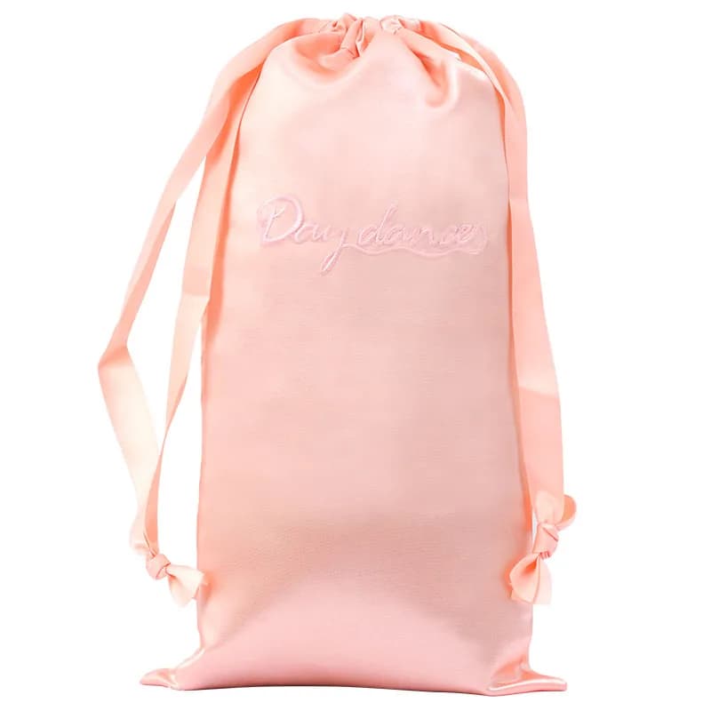 Borse per scarpe da punta da balletto con coulisse Borse per pantofole da ballo in raso Accessorio rosa per ragazze e donne