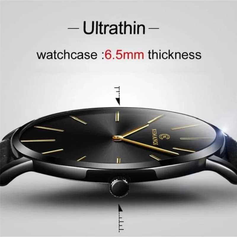 2025 Orologi da uomo d'affari di lusso Orologio da uomo in oro Orologi da uomo ultra sottili Orologio al quarzo in pelle Orologio da polso da uomo horloge mannen