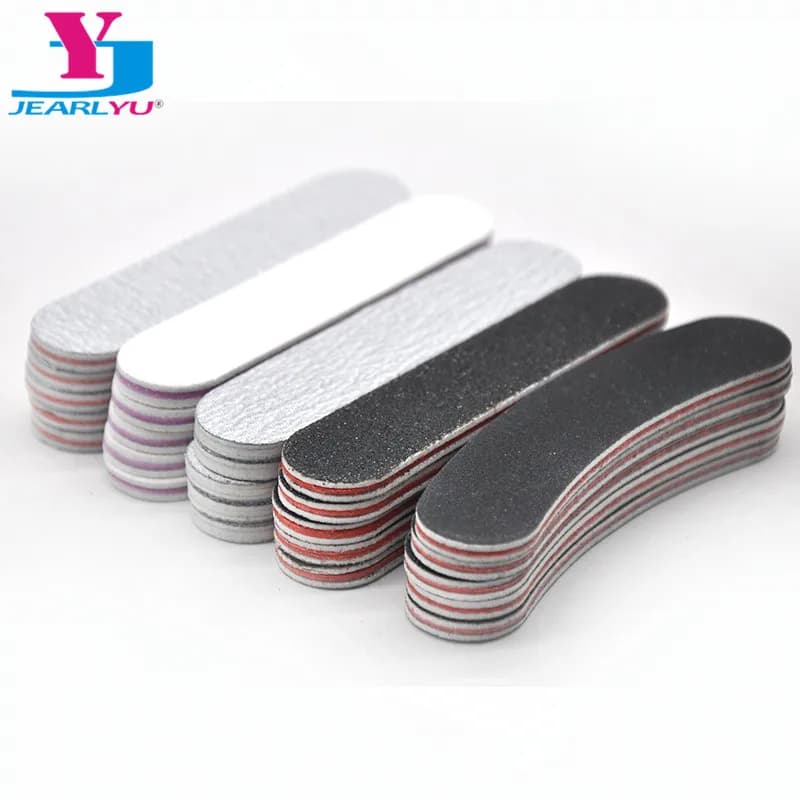 20 pz/lotto Mini lime per unghie smalto per unghie durevole per Manicure uso portatile accessori per unghie a doppia faccia lima per levigatura tampone per unghie fai da te