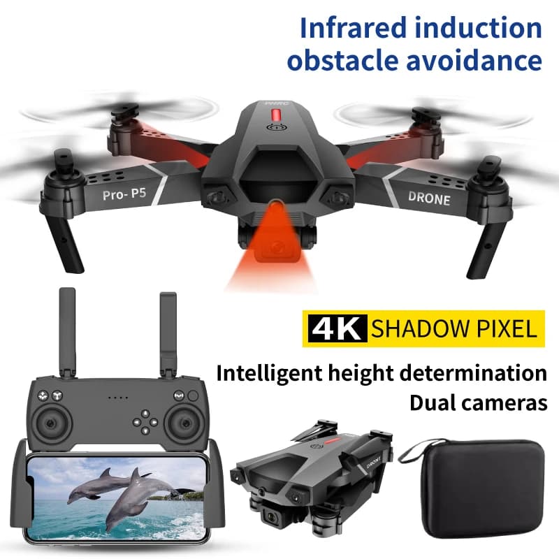 4K Evitamento Ostacoli Fotografia Aerea FPV RC Drone 2.4G Flusso Ottico Posizionamento Traiettoria Volo Telecomando Quadcopter