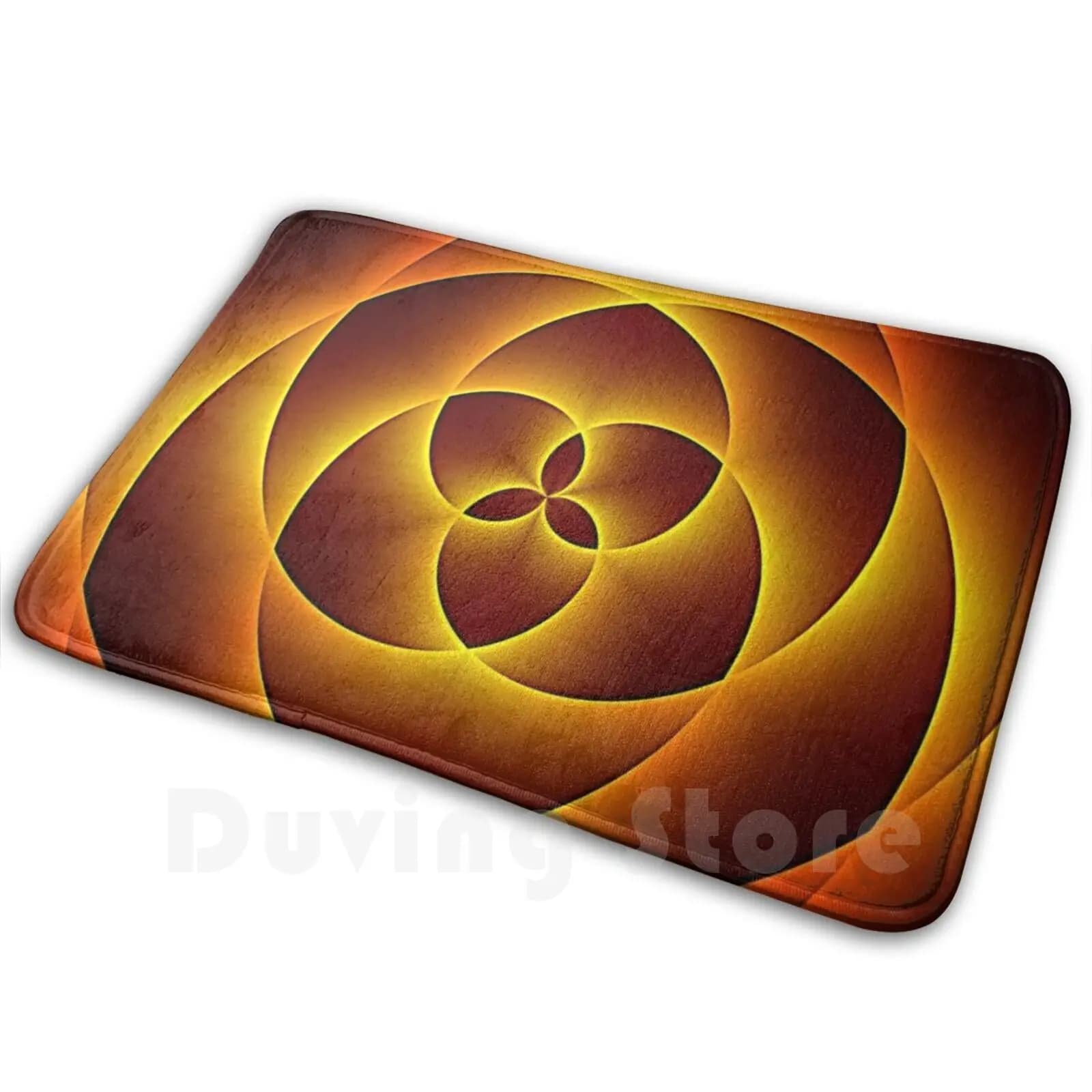 Tappeto Chakra marrone Tappetino Tappeto Cuscino Morbido antiscivolo Chakra Fractale Fiore fractale Simbolo Chakra floreale Holistic Aura