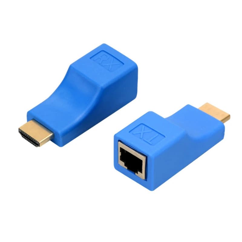 30m 2pc HDMI Extender Network Mini ports RJ45 to 30m HDMI extension on CAT-5E/6 UTP LAN Ethernet cable adapter