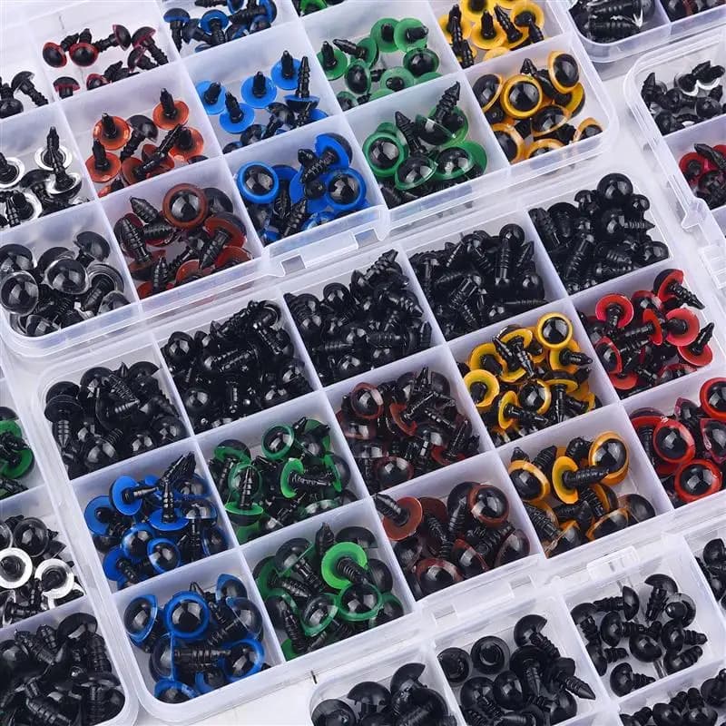 100 pz 10mm Bulbo Oculare Accessori Per Bambole di Plastica Nera Peluche Occhi di Sicurezza Amigurumi Per I Giocattoli 6mm 8mm 12mm FAI DA TE Giocattolo Divertente Occhi Animale