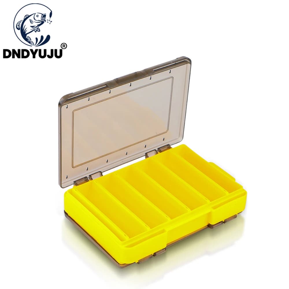 DNDYUJU double face fishing gear box 12 compartments bait hook storage box fishing accessories plastic case