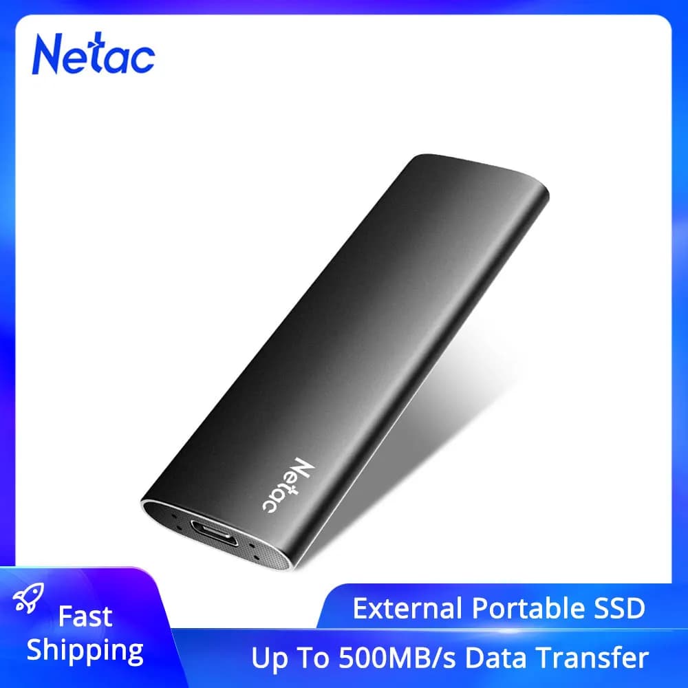 Netac SSD esterno 1tb 2tb SSD portatile 500gb 250gb SSD Disco rigido esterno USB 3.2 Tipo C Disco a stato solido portatile per laptop