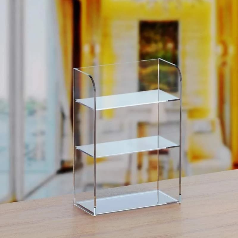 Acrylic box made by hand for dolls, bathroom mirror cabinet, shelf for cosmetics, multilayered toilet