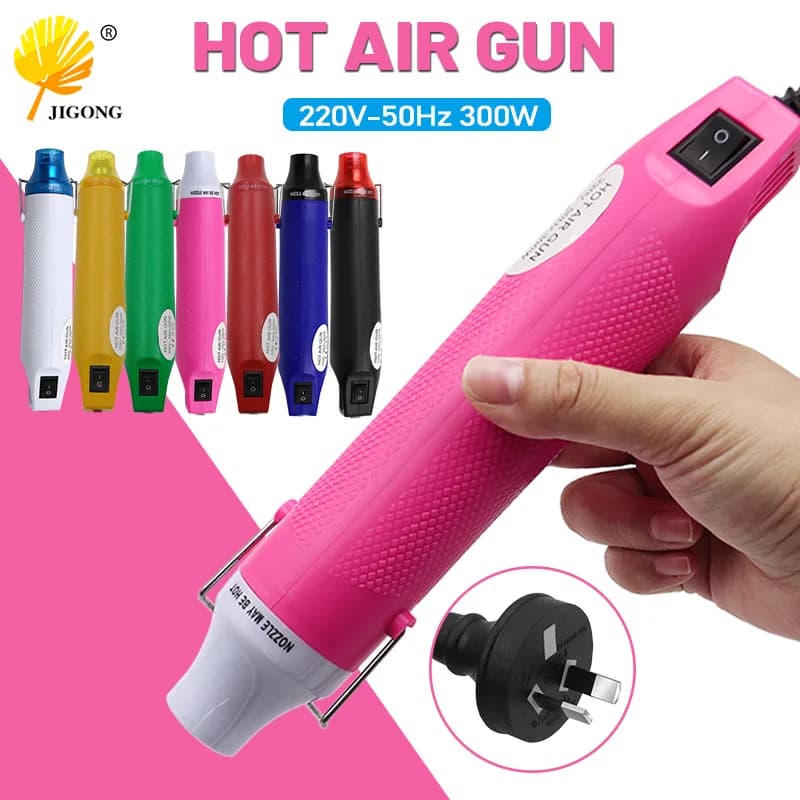 220V 50HZ 300W Australiano Spina Piatta FAI DA TE Pistola Ad Aria Calda Strumento di Riparazione Del Telefono Mobile Asciugacapelli Supporto di Saldatura Sedile Termoretraibile di Plastica