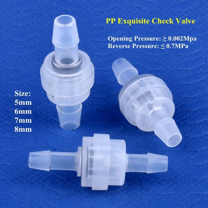 1-100 pz. Valvola di non ritorno a pagoda in PP da 5-8 mm per irrigazione a goccia, acquario e tubi dell'acqua