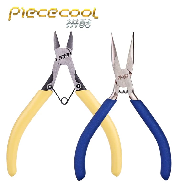 Piececool 2pcs Set 3D di Puzzle del Metallo professione strumenti di Set per il FAI DA TE Taglio Laser Assemblare Giocattoli di Puzzle