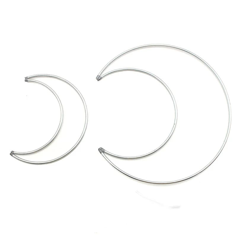 1pack/lot Moon Heart Shape 50-300mm Big Dream Catcher Ring Craft Metal Rings For Dream Catchers Hoops DIY Hanging Connectors