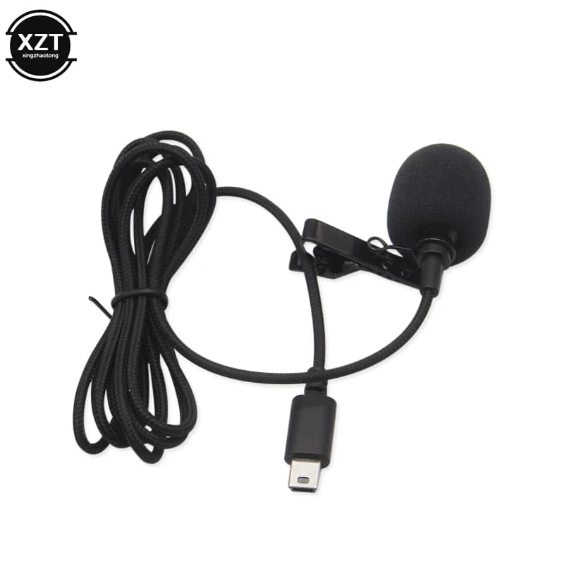 Mini microfono USB Sport all'aria aperta DV Lavalier Mini microfono esterno USB per GoPro Hero 3 3+ 4 telecamere Accessorio 10pin 1,5 m